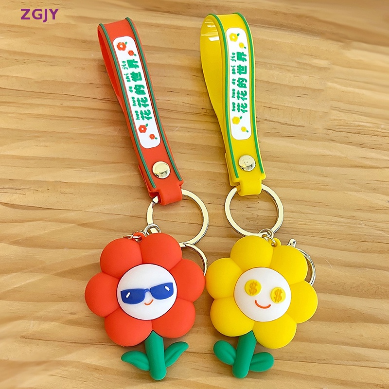 Móc Khóa Nhựa Mềm Hình Hoa Hướng Dương ZGJY