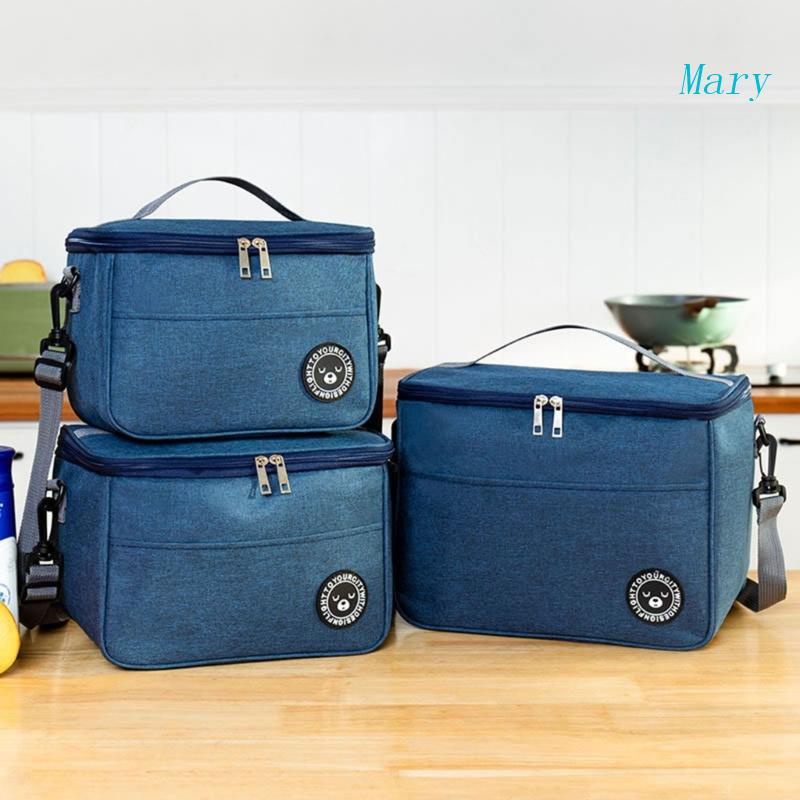 Túi Đựng Hộp Cơm Trưa Cách Nhiệt Chống Thấm Nước Nhỏ Gọn Kèm Dây Đeo Vai Tiện Dụng