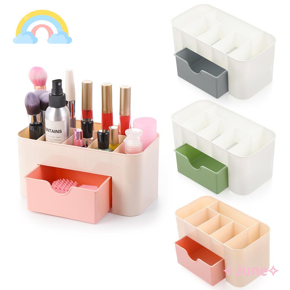 [Hàng mới về] Hộp đựng dụng cụ trang điểm bằng nhựa thiết kế tiện dụng nhiều màu tùy chọn