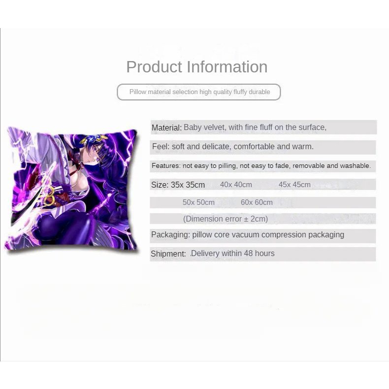 ★Genshin Impact★Gối Ngủ Hai Chiều In Hình Anime Dễ Thương