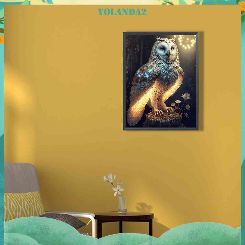 Tranh Đính Đá Kim Cương Toàn Bộ 5D DIY Hình Vẽ Con Cú