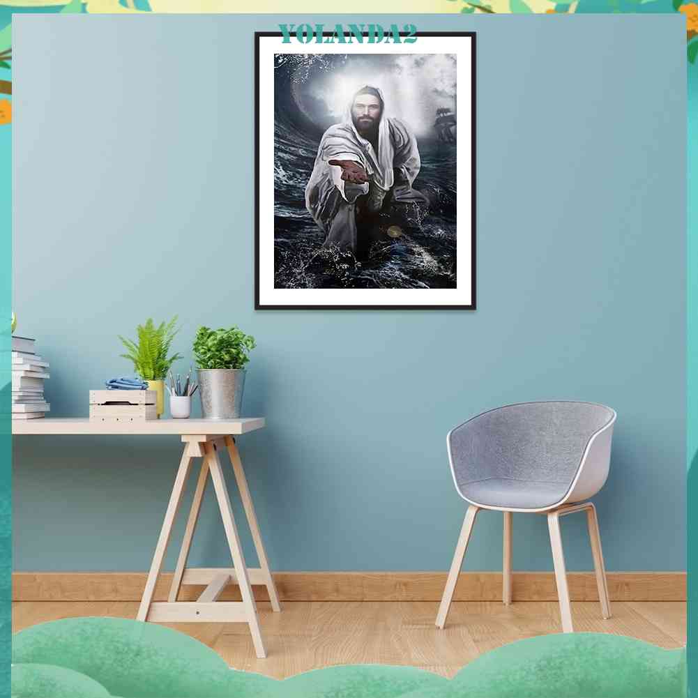 Tranh Đính Đá Kim Cương Toàn Bộ 5D DIY Hình Vẽ Người Đàn Ông Trang Trí Nhà Cửa