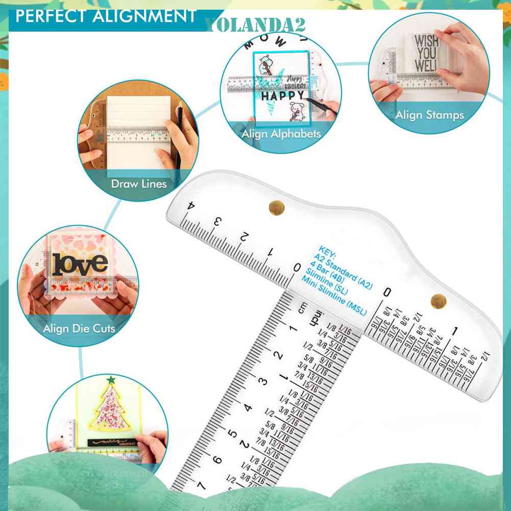 Thước Đo Hình Chữ T 6 Inch Bằng Acrylic Cao Cấp