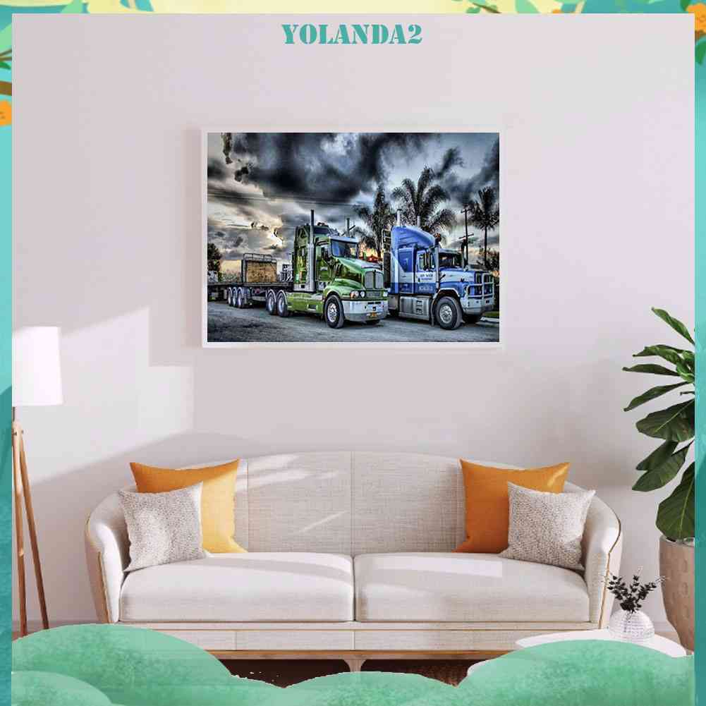 Tranh Đính Đá Kim Cương Toàn Bộ 5D DIY Hình Vẽ Xe Hơi