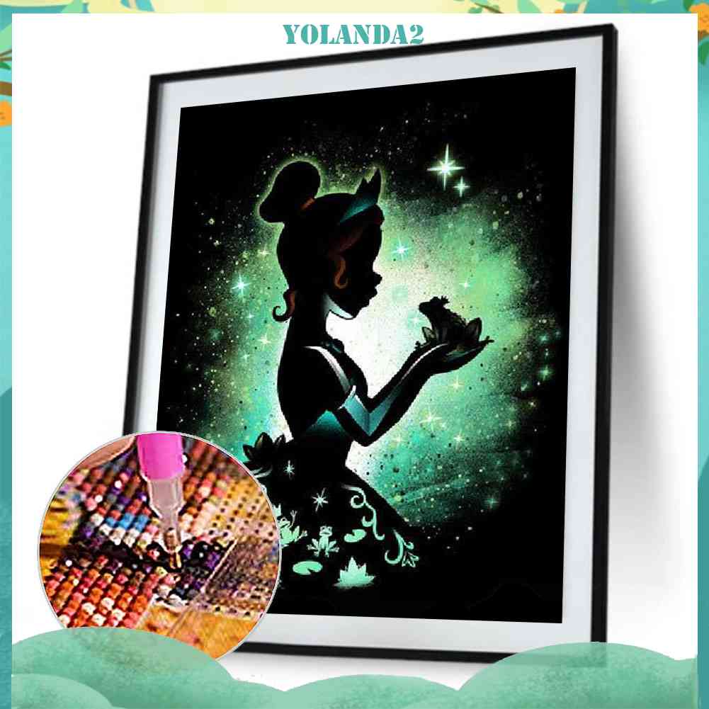 Tranh Đính Đá Kim Cương Toàn Bộ 5D DIY Hình Vẽ Công Chúa