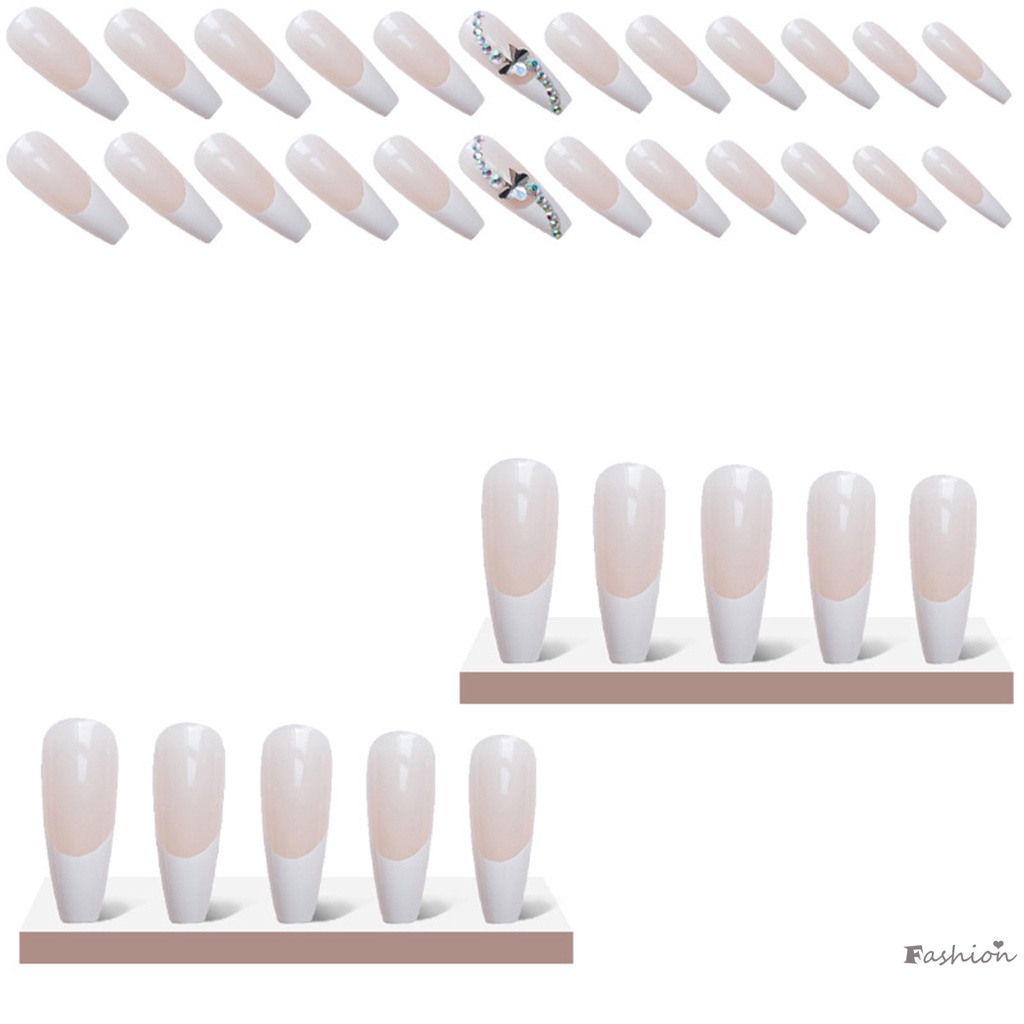 Móng Tay Giả Màu Trắng Nude Chống Nước Chống Trầy Xước