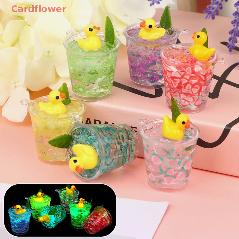 1 Đồ trang trí Ly Nước Đá Mini Màu Dạ Quang Trang Trí Nhà Búp Bê Mới