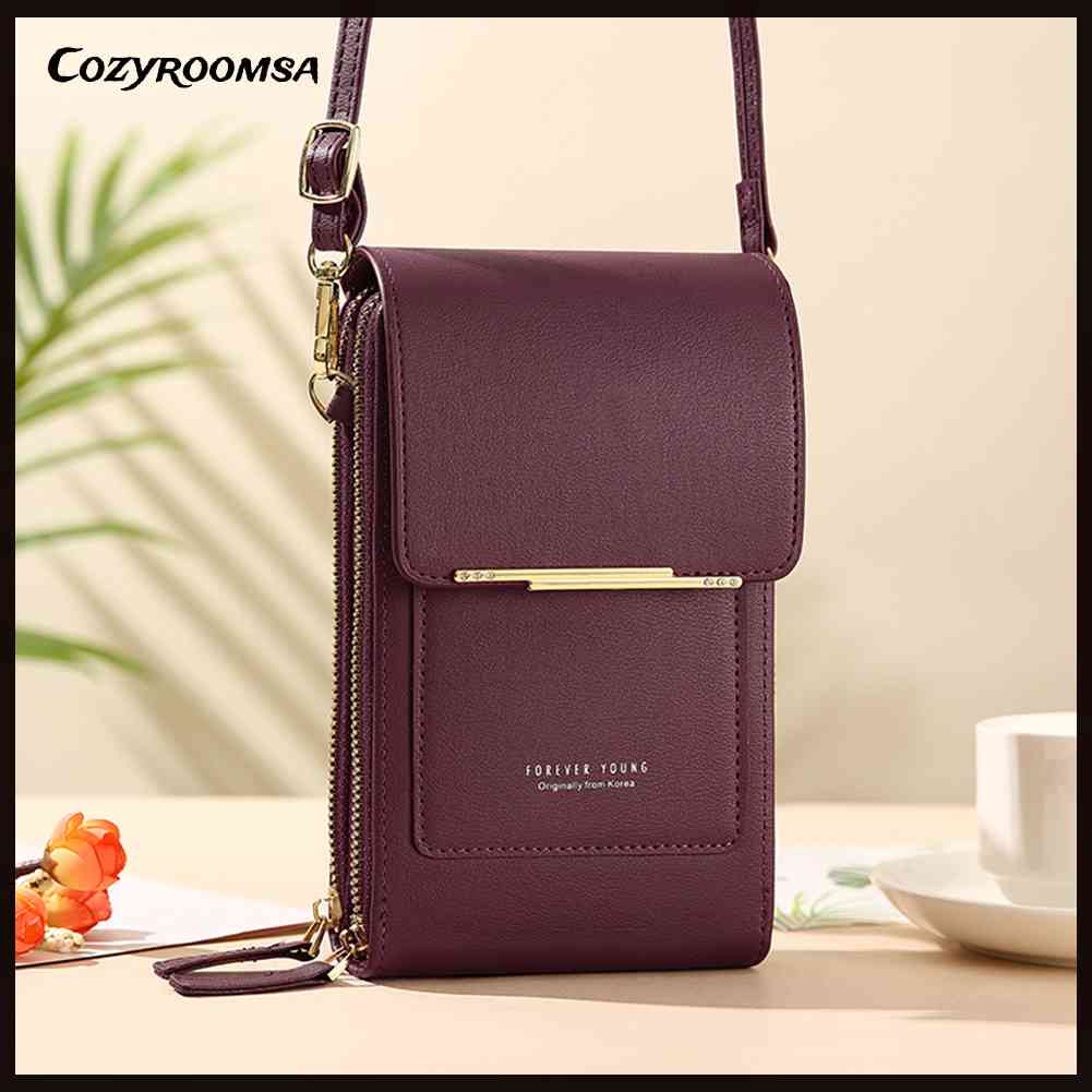 Túi Da PU Đeo Chéo Đa Chức Năng Dành Cho Nữ