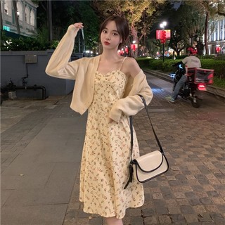 Đầm hoa DUOHANZI kiểu Pháp mới cho nữ
