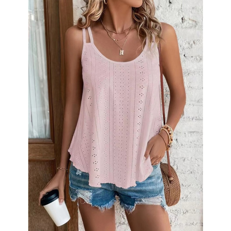 Áo Sát Nách Hở Lưng Dáng Rộng Màu Sắc Thời Trang Mùa Hè Quyến Rũ Cho Nữ