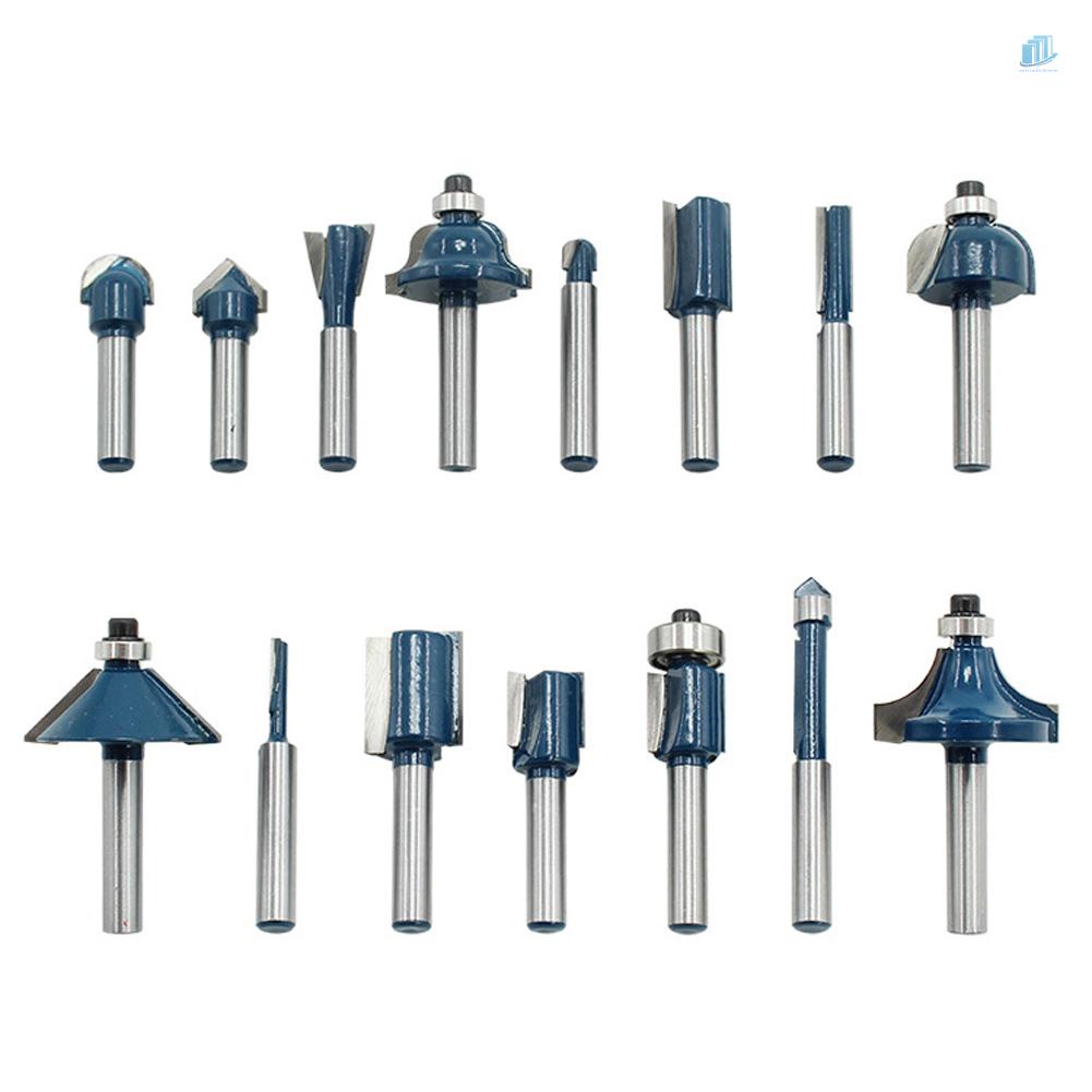 Set 15 Mũi Khoan Cắt Gỗ 1 / 4 Inch Kèm Hộp Đựng