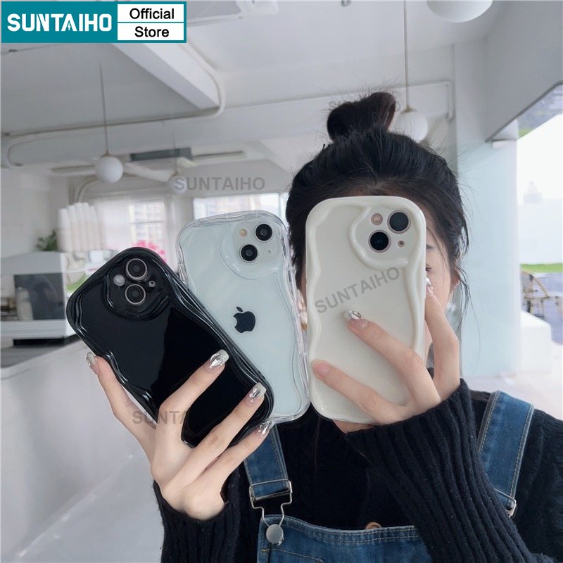 Suntaiho Ốp lưng iphone đen trơn Ốp Điện Thoại trong suốt chống bẩn Silicon Mềm Chống Vỡ Màu Trơn Cho IPhone 11 14 Pro Max 11 Pro Max 13 12 11 Pro Max 6Plus 7Plus 8Plus XS Max