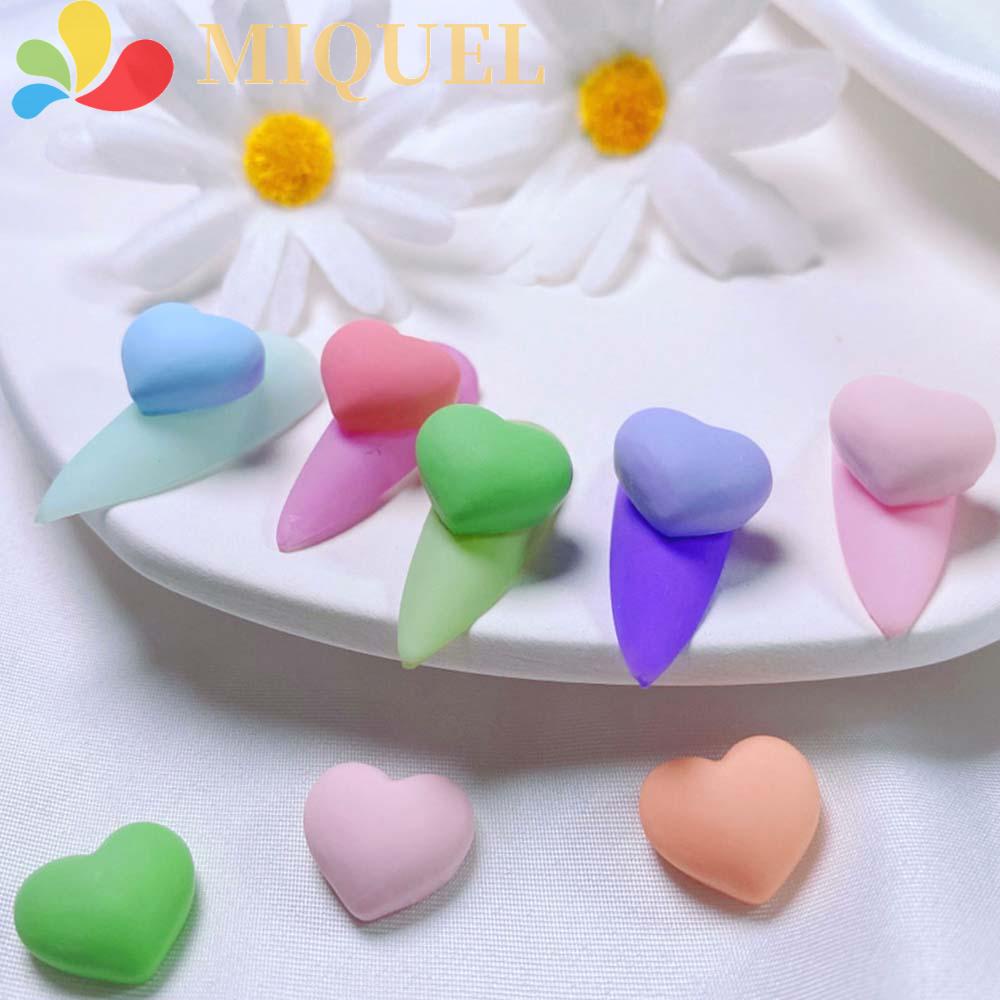 Phụ Kiện Trang Trí Móng Tay Nghệ Thuật Hình Trái Tim Ba Chiều Màu Dạ Quang Thời Trang DIY