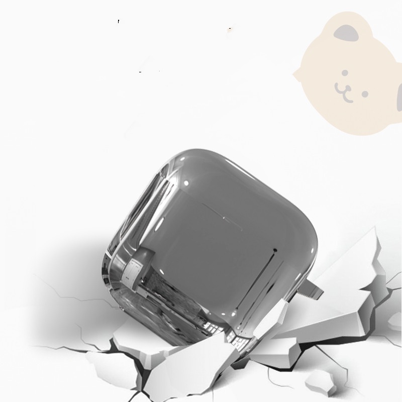 Vỏ Bảo Vệ Hộp Sạc Tai Nghe Redmi buds3 Bằng TPU Mềm Mạ Điện + Dây Đeo Chống Sốc Đơn Giản