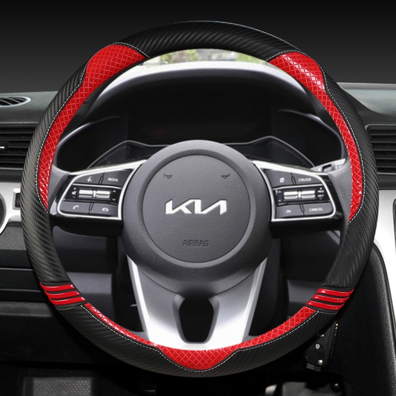 Bọc Vô Lăng Xe Hơi 38cm 15 "Bằng Da Chuyên Dụng Cho Kia Ceed Sportage Picanto Cerato Seltos Soul Rio 3 4 5 K3 K5 2022