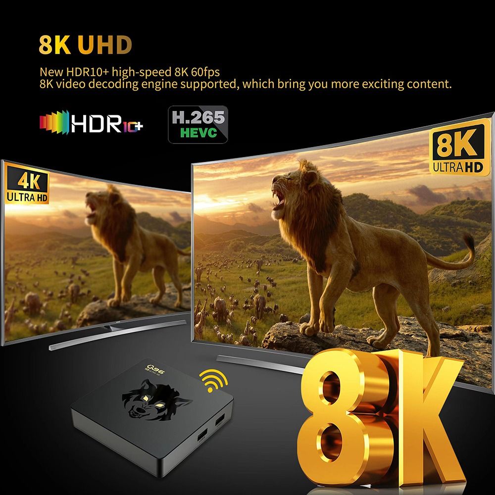 Đầu TV Box Q96 IP60 Android 11 Amlogic S905W2 Quad Core 2.4G / 5G WIFI 8K UHD H.265 3D HDR ILXI KèM Phụ KiệN Chuyên DụNg