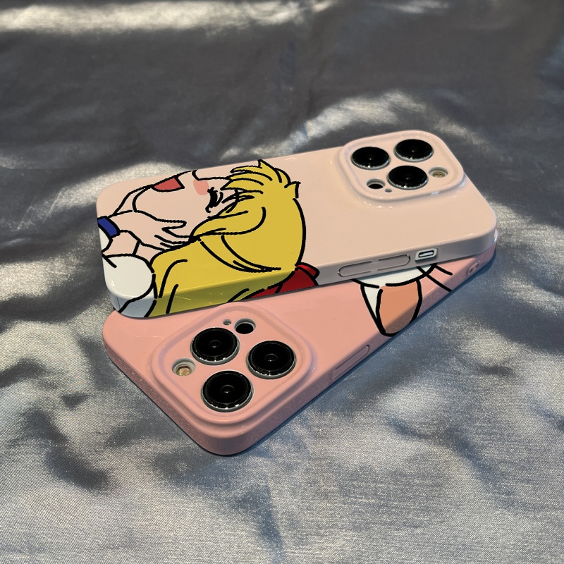 Ốp Điện Thoại Cứng Họa Tiết Cô Gái &amp; Mặt Trăng Dễ Thương Cho Iphone 117 Promax 14 138p HC7N