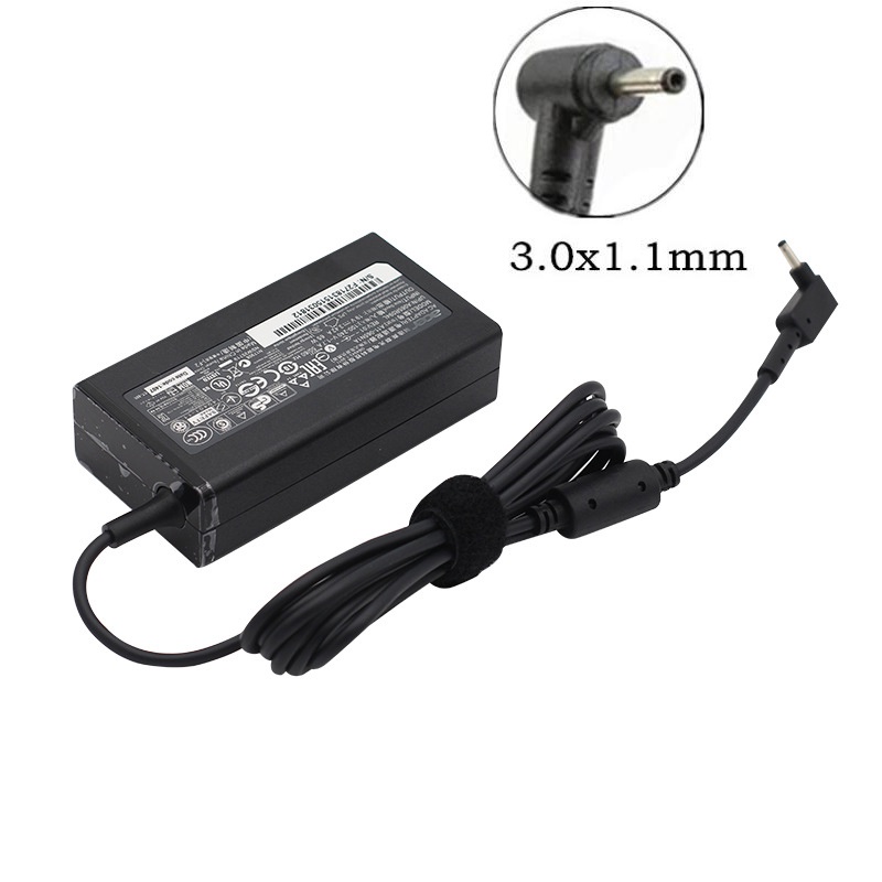 Bộ Sạc Laptop AC 19V 3.42A 3.0x1.1mm 65W Cho ACER Aspire S3 S5 S7 P3 Iconia C740 C720 Tab C740 C910 W500 W700