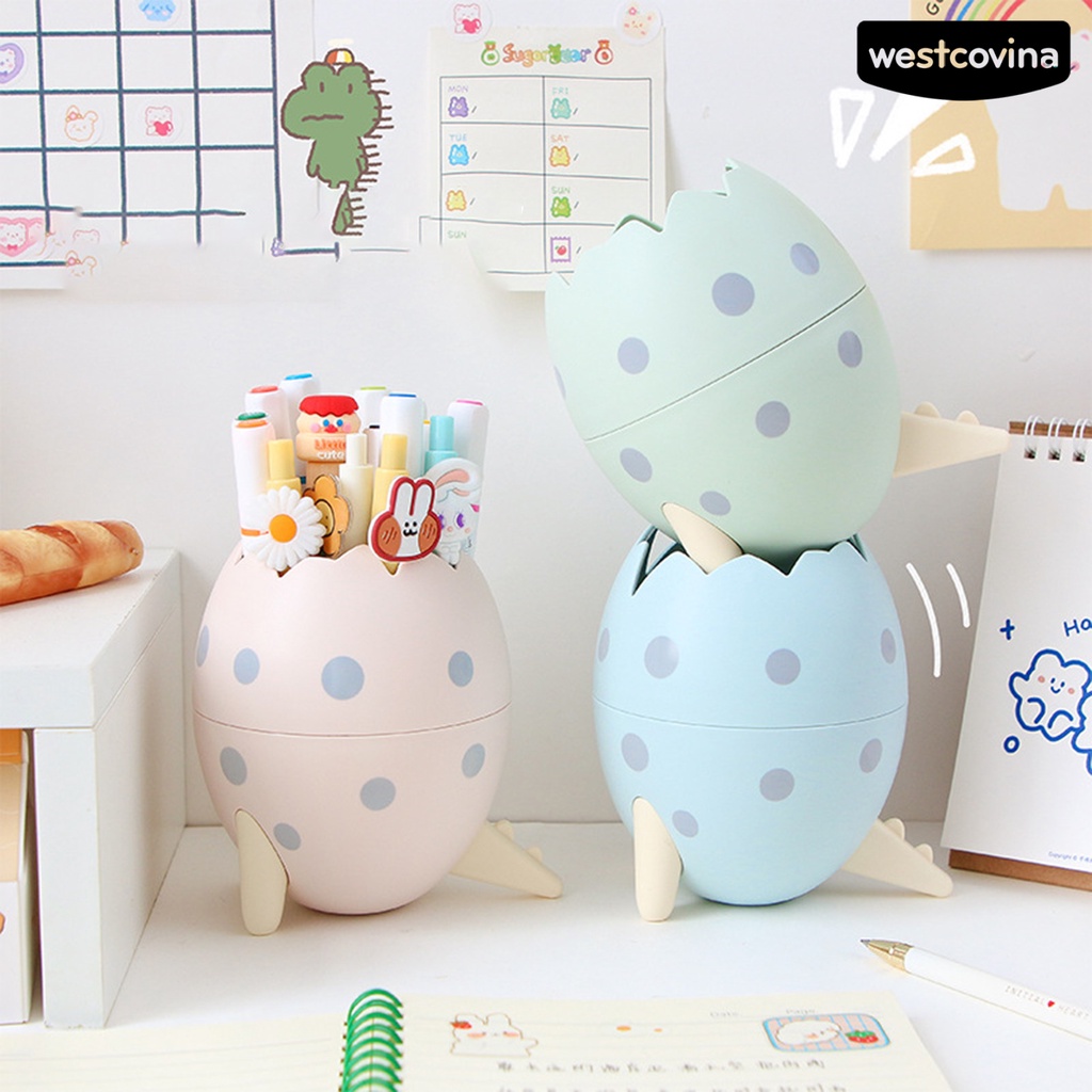 [COD]♪Giá Đỡ Bút Hình Trứng Khủng Long Bằng Nhựa Cỡ Lớn Đáng Yêu Tiện Dụng Cho Gia Đình
