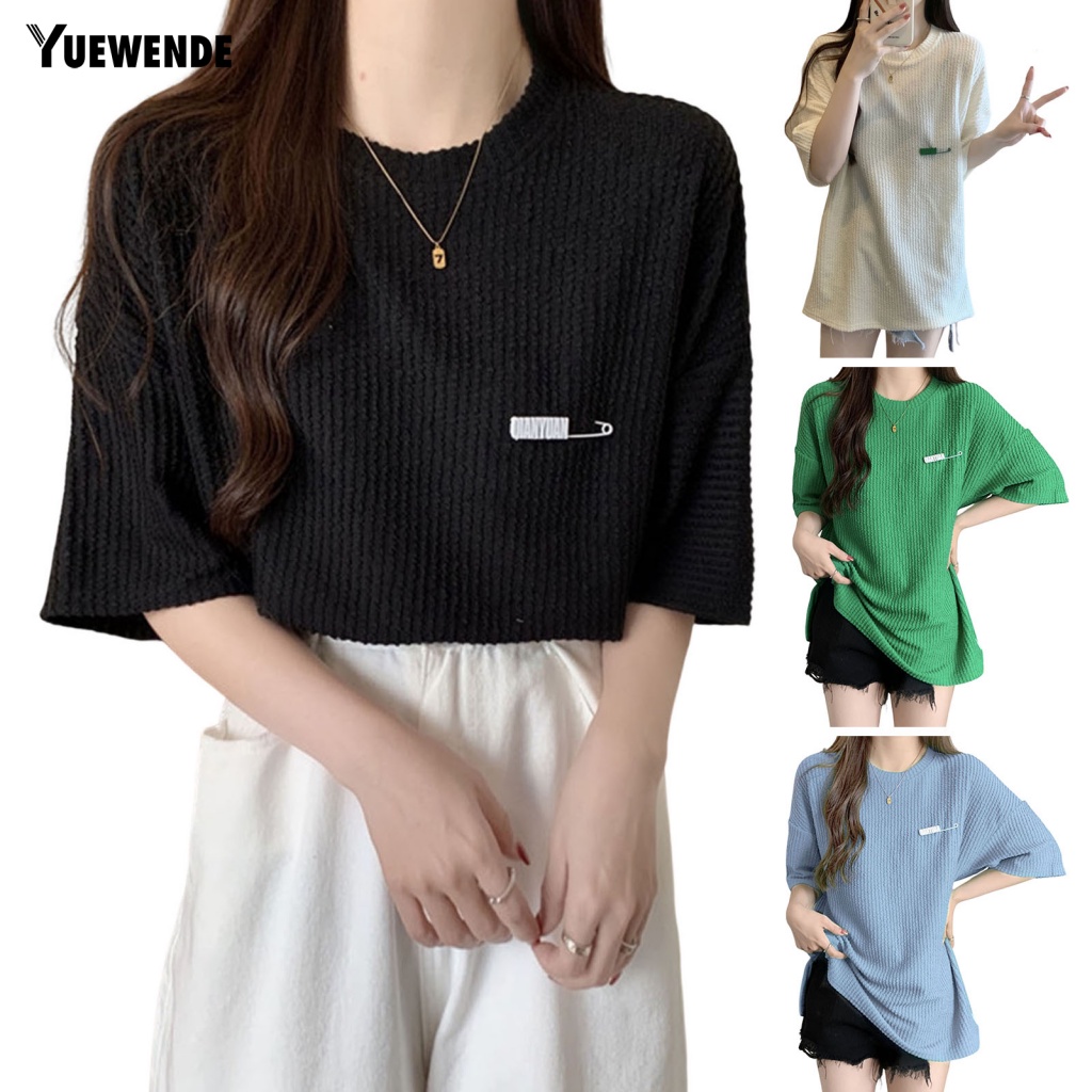 Áo Thun Cổ Tròn Thiết Kế Xinh Xắn Cho Nữ