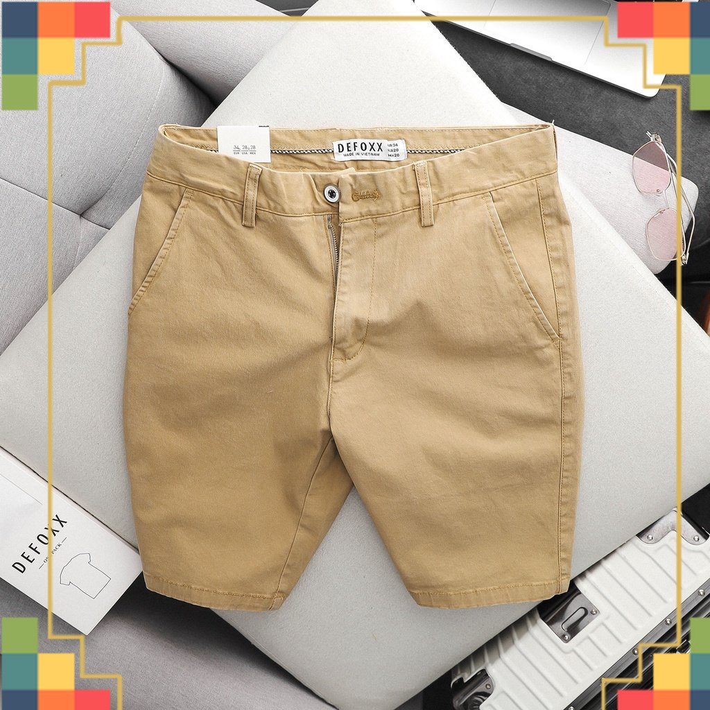 SHOP QAXK - Quần Short Defoxx Màu Bò chất quần kaki co giãn tốt cùng bảng màu đẹp dễ phối đồ - QSDF1 - CHUẨN ĐẸP