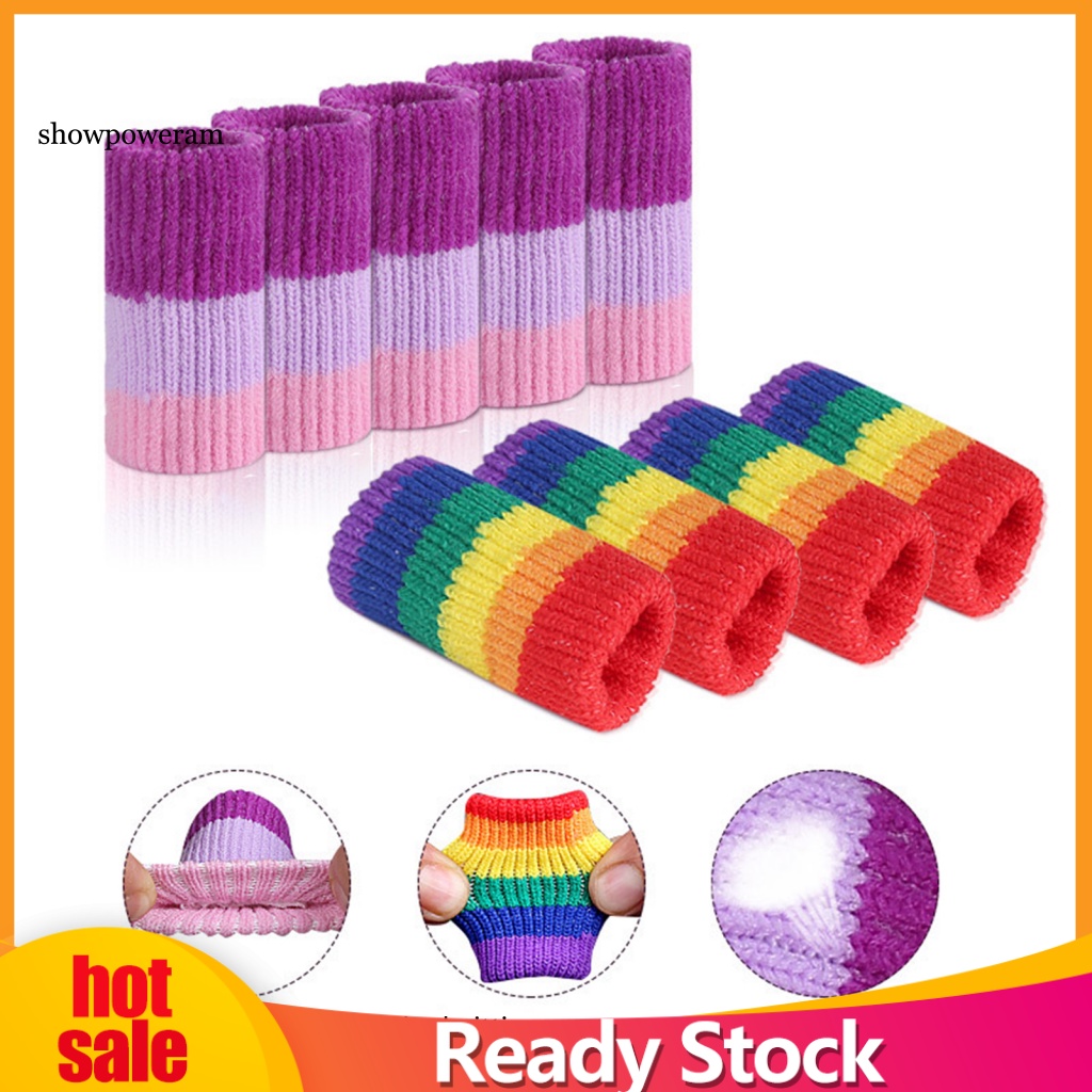 Set 10 Găng Tay Dệt Kim Mềm Mại Bảo Vệ Ngón Tay Khi Chơi Cầu Lông