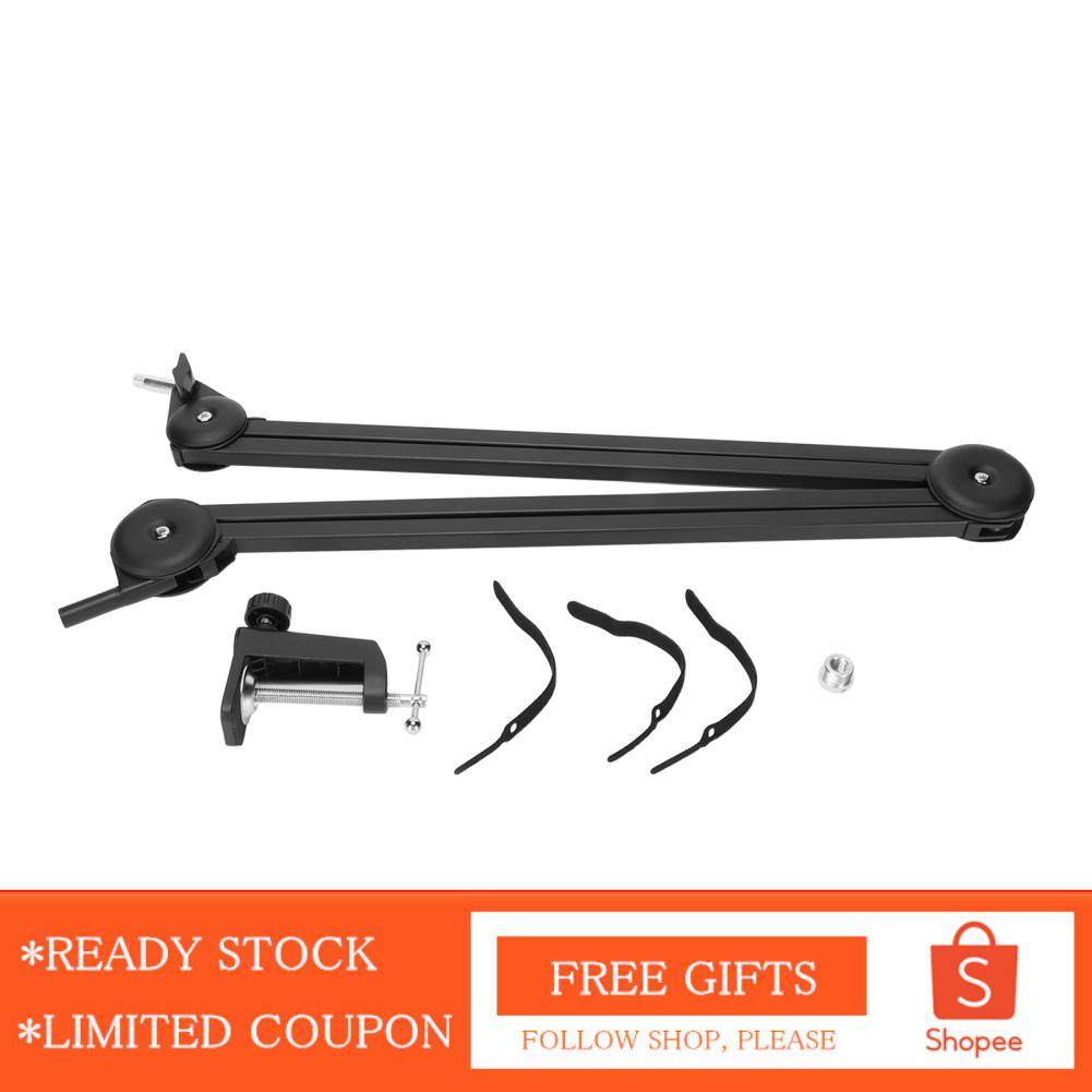 Alwaysonline Microphone Arm Stand Professional 2KG Load Bearing Capacity Adjustable Angle Mic Boom for Live Broadcast  Station