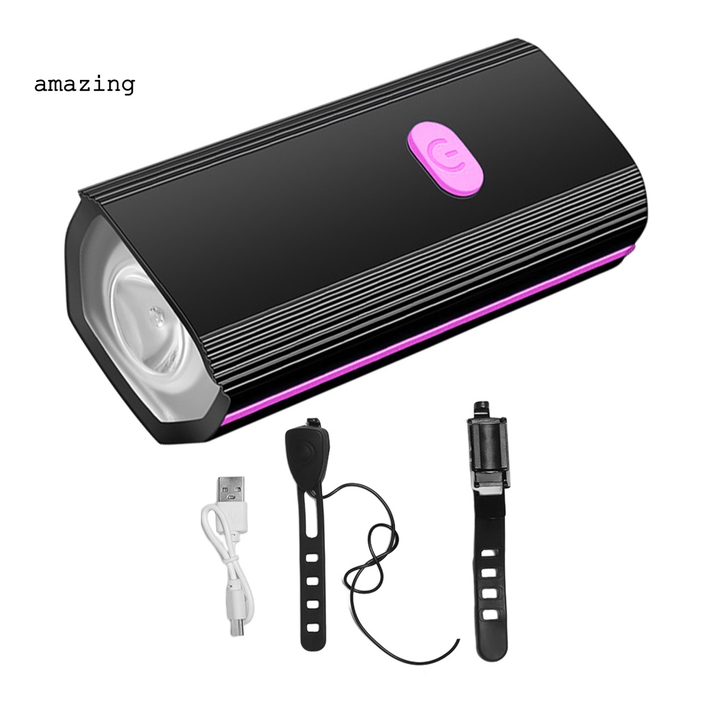 1 Bộ Đèn Pha Xe Đạp Leo Núi Sạc USB Độ Sáng Cao Tiện Dụng