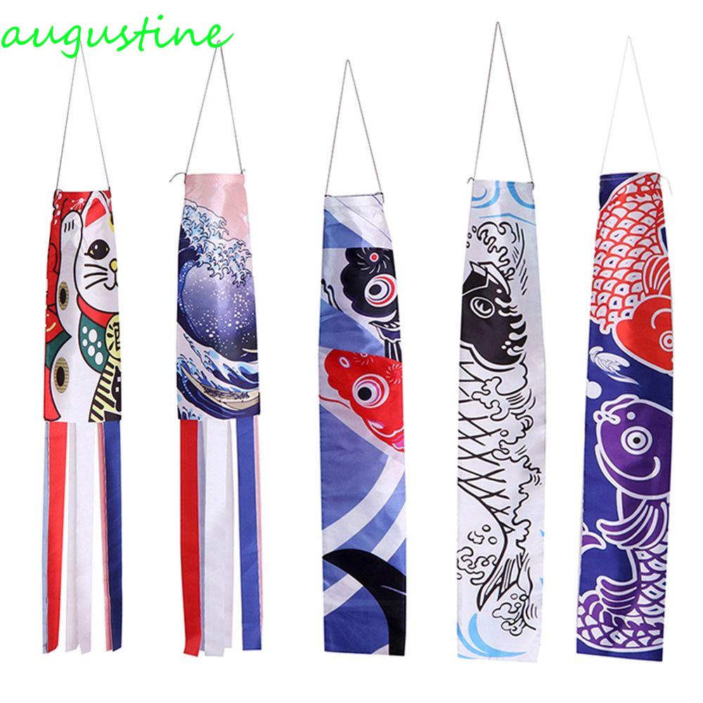 Cờ Treo Trang Trí Hình Cá Nhiều Màu Sắc Phong Cách Koinobori Nhật Bản