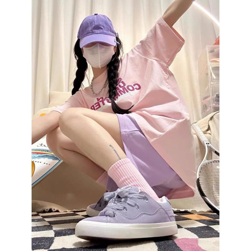 Set Áo Thun Tay Ngắn + Quần Short Thời Trang Mùa Hè Dễ Thương Cho Nữ