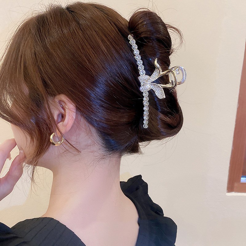 Kẹp Tóc Càng Cua Đính Đá zircon Cỡ Lớn Sang Trọng Cho Nữ