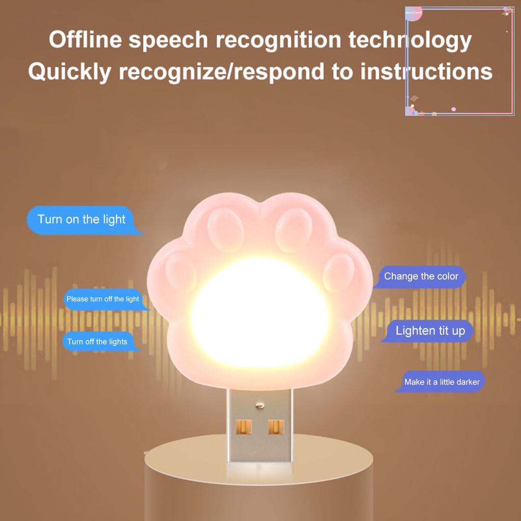 [DDJ] Đèn Ngủ USB Hình Dạng Sáng Tạo Nhiều Màu Sắc Có Thể Điều Chỉnh Độ Sáng Giọng Nói Vào Giọng Nói