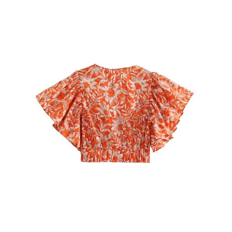 Set Đồ Thời Trang Zara 23 Món Gồm Áo Ngắn In Hoa + Quần Culottes Thắt Nút Thời Trang Mùa1165119 11656262