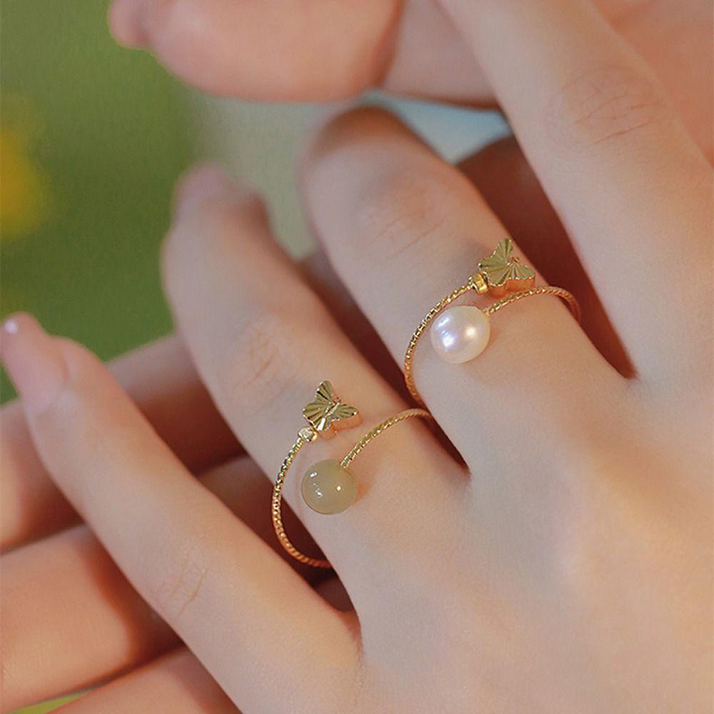 Nhẫn Hở Bằng Đồng Phong Cách Cổ Điển Thanh Lịch Dành Cho Nữ