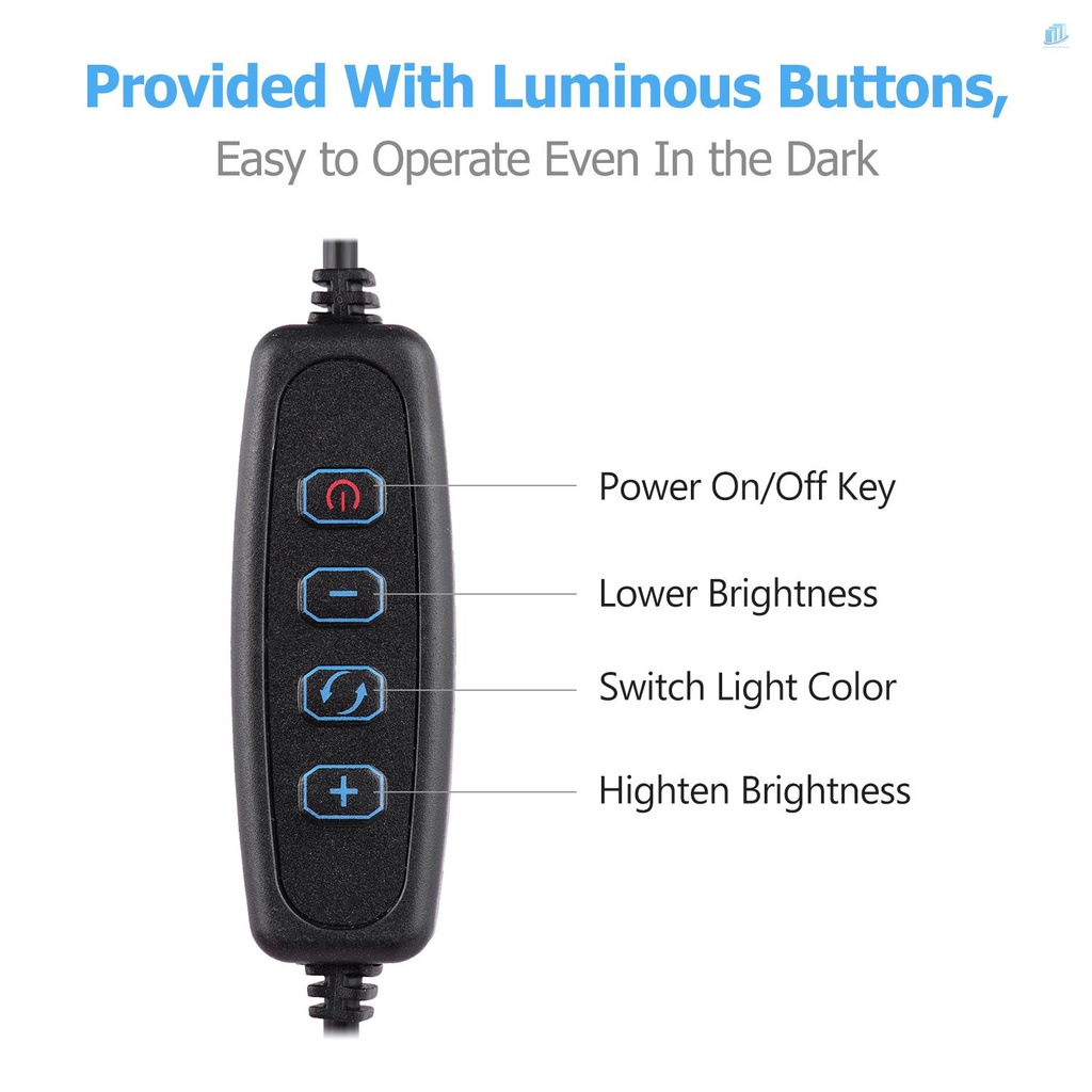Vòng Đèn LED 2 Trong 1 Có Giá Đỡ Điện Thoại Di Động Hỗ Trợ Live Stream Trang Điểm Chụp Ảnh Tự Sướng Selfie Với Cánh Tay Kim Loại Linh Hoạt Tương Thích Với iPhone