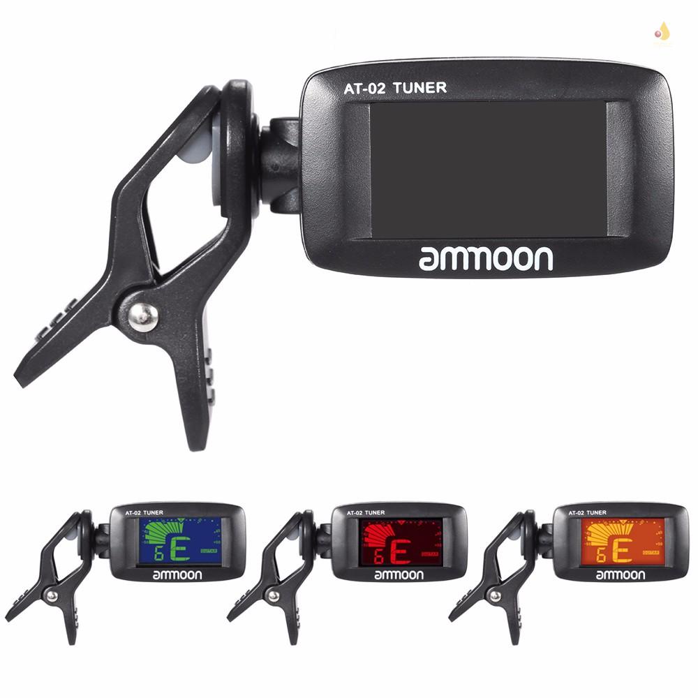 Dụng Cụ Chỉnh Dây Đàn ammoon AT-02 Ba Màu Kẹp Màn Hình Lcd Nhỏ Gọn Thông Dụng Cho Guitar Bass Ukulele