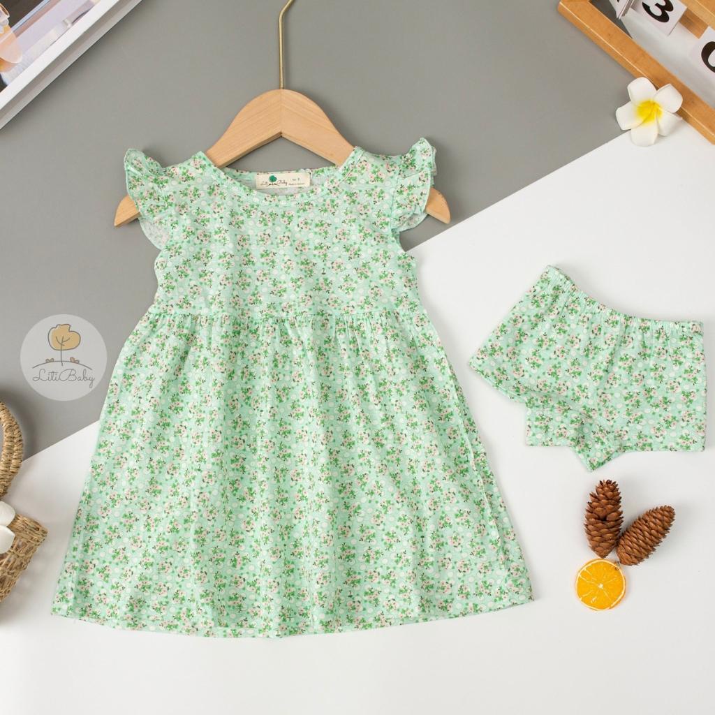 Váy bé gái chất cotton, đầm bé gái size 1-5 tuổi, đầm trẻ em SUNKIDS1 có nhiều màu