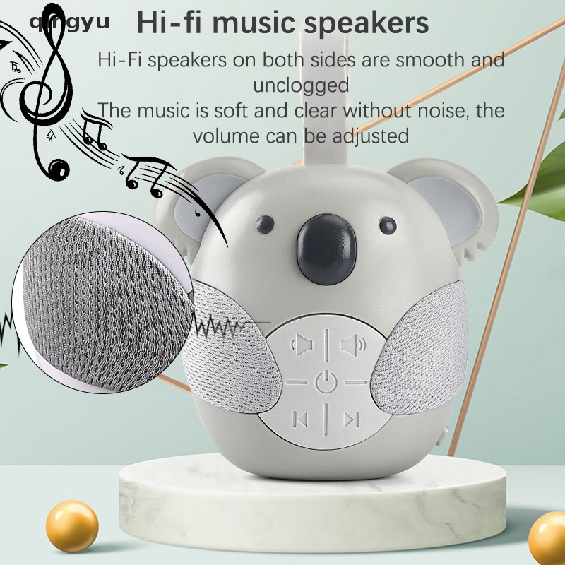 Qingyu Máy Tạo Tiếng Ồn Trắng Hoạt Hình Koala Phát Ra Âm Thanh Im Lặng Ngủ Và Thư Giãn Cho Bé Sơ Sinh PLI