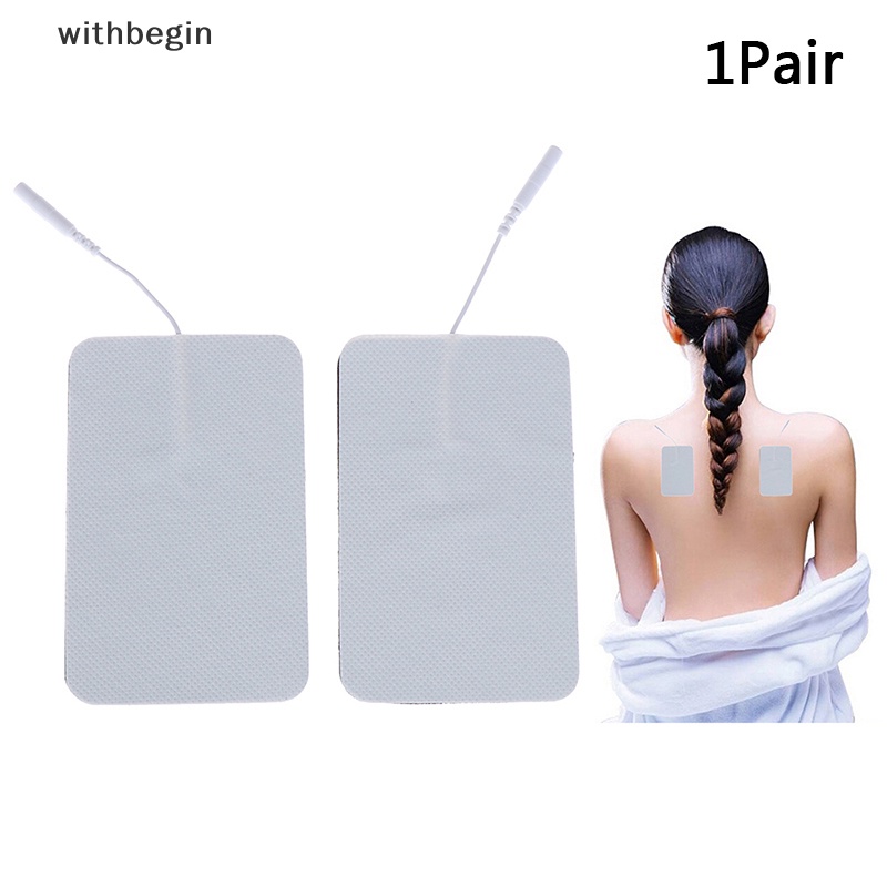 1 Cặp Miếng Dán Điện Cực 7 * 11 Có Thể Tái Sử Dụng Cho Máy Mát Xa Cơ Thể