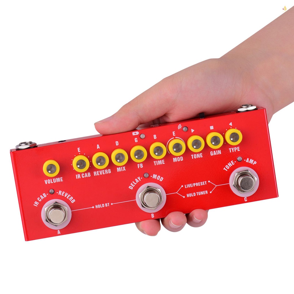 Bàn Đạp Hiệu Ứng Đàn Guitar Điện Không Dây Đa Năng Di Động Kết Hợp Pin Tích Hợp Với Điện Thoại Ghi Âm