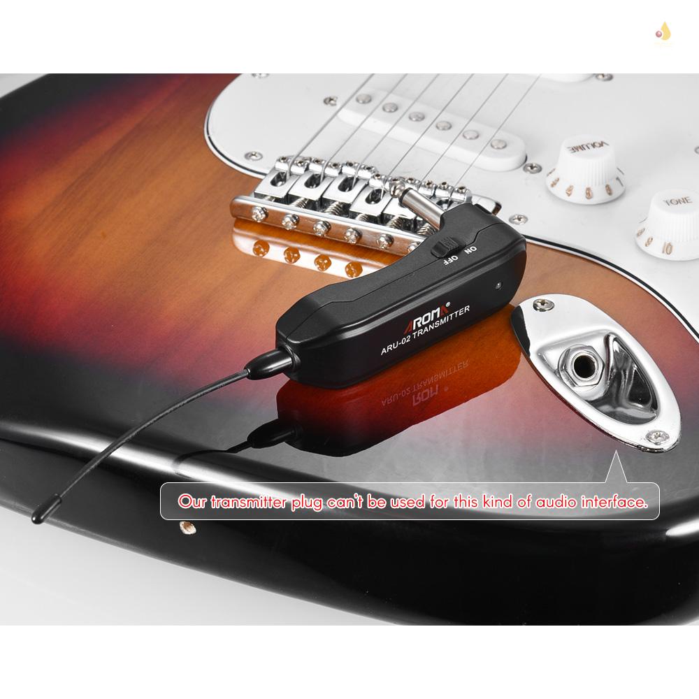 Hệ Thống Truyền Tín Hiệu Âm Thanh Kỹ Thuật Số Không Dây Sạc Lại Được mynice Aroma ARU-02 UHF Với Cáp USB Cho Đàn Guitar Bass