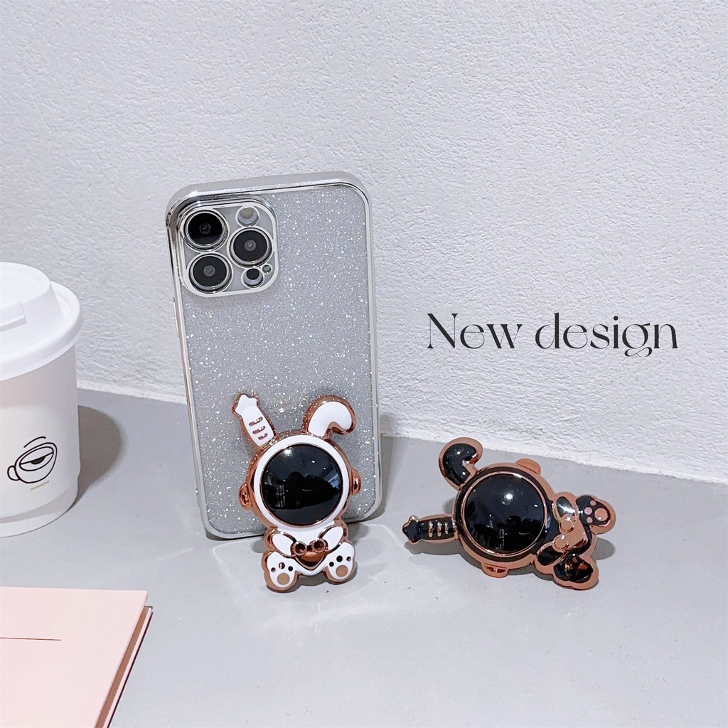 Ốp Điện Thoại Họa Tiết Chú Thỏ Có Túi Khí Và Giá Đỡ Nhẫn Cho iphone