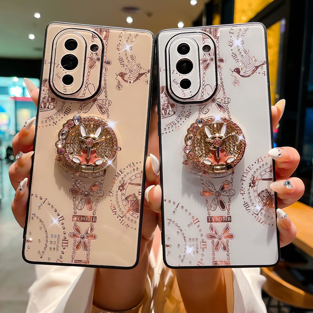 Ốp Điện Thoại Chống Sốc Có Vòng Đỡ Hình Thỏ Đính Đá Cho Huawei Nova 10 Pro Nova 9 Pro