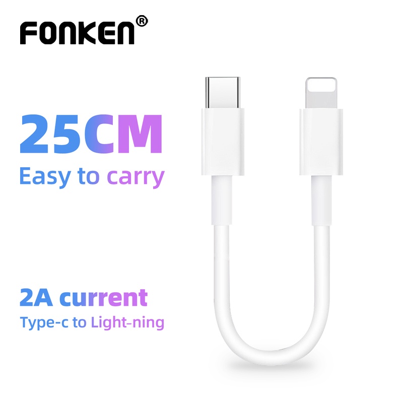 Dây Cáp Sạc FONKEN Dữ Liệu Loại C Dài 25cm Dành Cho iPh OPPO Xiaomi