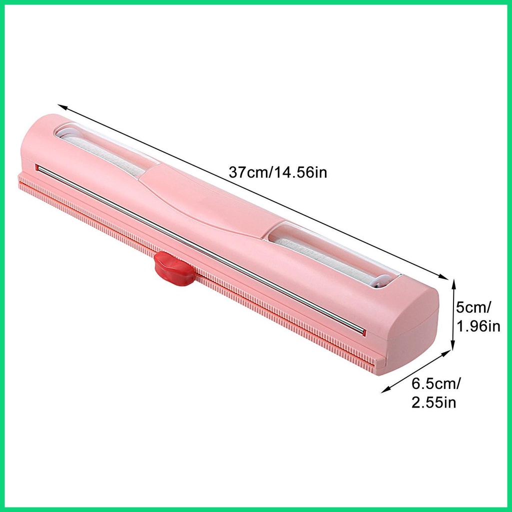 Cuộn Màng Bọc Thực Phẩm 2 Trong 1 Bằng Lá Nhôm Có Thể Nạp Lại Kèm Giá Đỡ Trượt Tiện Dụng