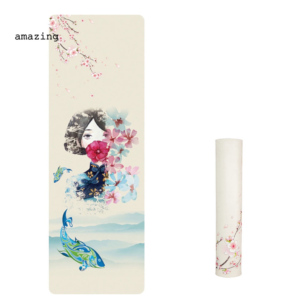 Thảm Tập Yoga / Pilates / Tập Gym Bằng Da Lộn TPE Chống Trượt In Họa Tiết Thời Trang