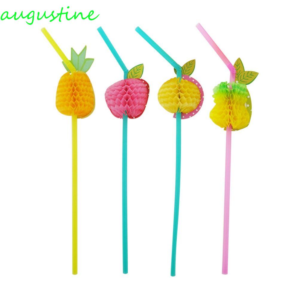 Set 50 Ống Hút Nhựa 3D Thời Trang Cho Tiệc Tùng / Hồ Bơi