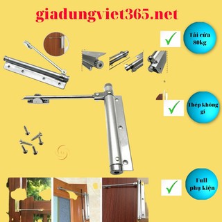 Bản lề cửa inox đóng cửa tự động cho cửa hàng, văn phòng, nhà -full phụ kiện.