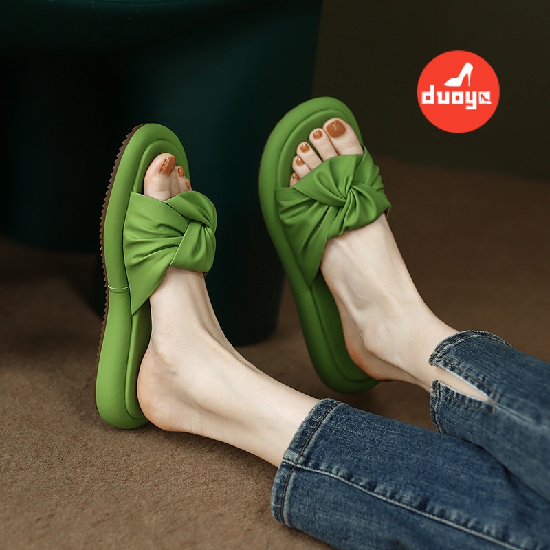 Nhà Máy Duoya Tóc Thẳng ~ [Hàng Có Sẵn] ins Siêu Dễ Mặc ~ Giữ Bản Thân!Giày Sandal Đế Mềm Dày Dặn Chống Va Chạm Chống Mòn Phong Cách Thời Trang Mới Cho Nữ