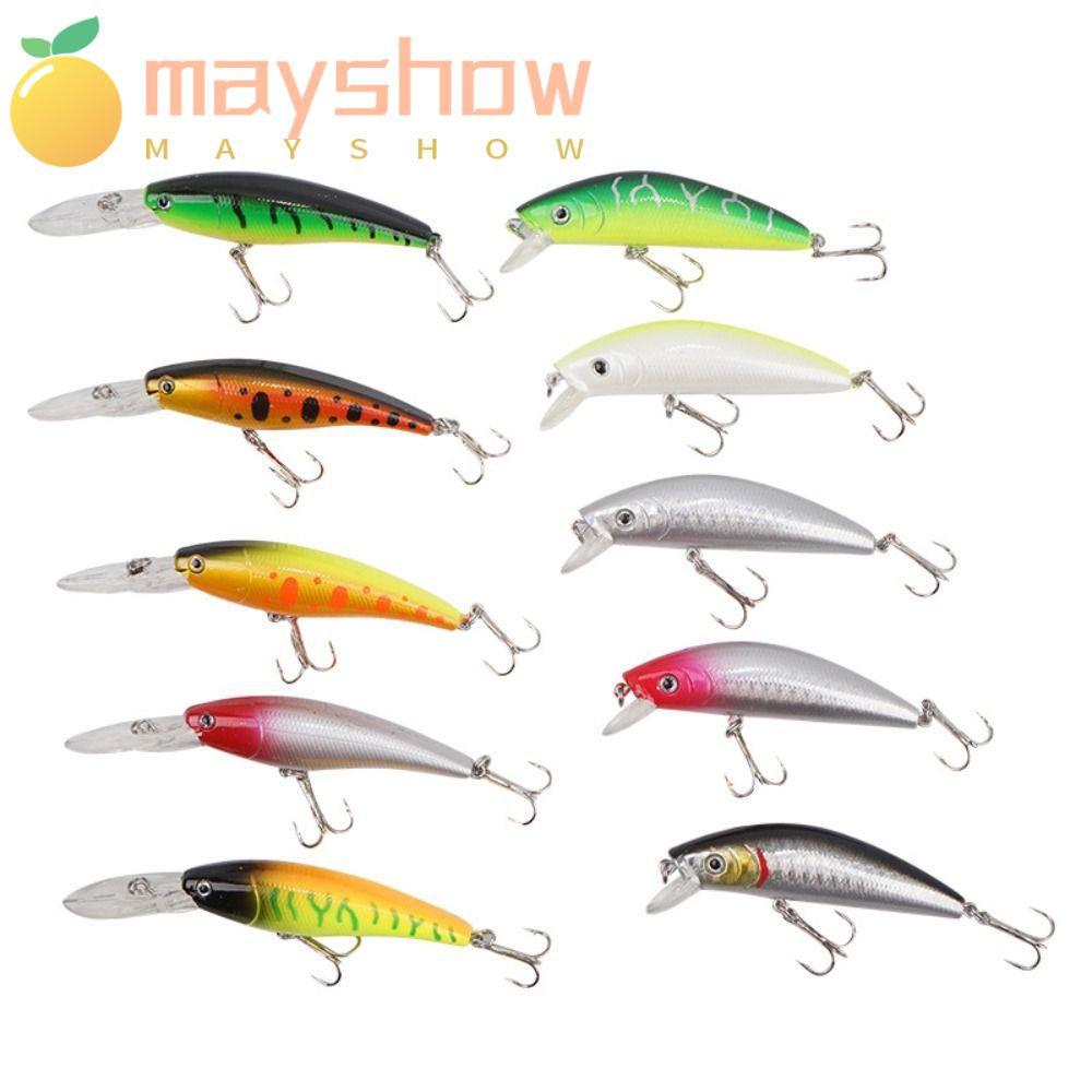 Set 4 Mồi Câu Cá Giả Lưỡi Dài Nhiều Màu Sắc